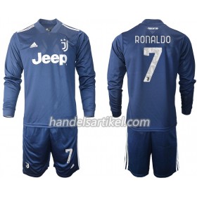 Juventus Cristiano Ronaldo 7 Kinder Auswärts Trikotsatz 2020/21 Langarm (+ Kurze Hosen)